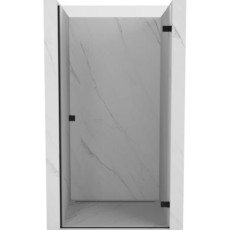 Mexen Lunar-B dešinės pusės dušo durys, 90 cm, permatomos, juodos - 832-090-000-70-00-P