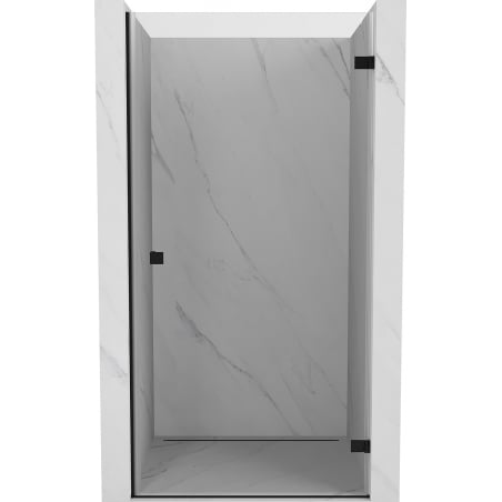 Mexen Lunar-B dešinės pusės dušo durys, 90 cm, permatomos, juodos - 832-090-000-70-00-P