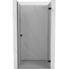 Mexen Lunar-B dešinės pusės dušo durys, 90 cm, permatomos, juodos - 832-090-000-70-00-P