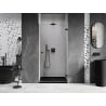 Mexen Lunar-B dešinės pusės dušo durys, 90 cm, permatomos, juodos - 832-090-000-70-00-P