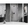 Mexen Lunar-B dešinės pusės dušo durys, 90 cm, permatomos, juodos - 832-090-000-70-00-P