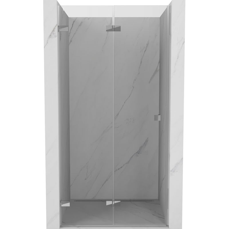 Mexen Lunar-F sulankstomos kairinės dušo durys 85 cm, skaidrios, chromuotos - 836-085-000-01-00-L
