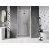 Mexen Lunar-F sulankstomos kairinės dušo durys 85 cm, skaidrios, chromuotos - 836-085-000-01-00-L