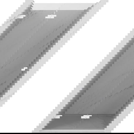 Mexen Lunar-F sulankstomos dušo durys kairės 60 cm, skaidrios, baltos - 836-060-000-20-00-L