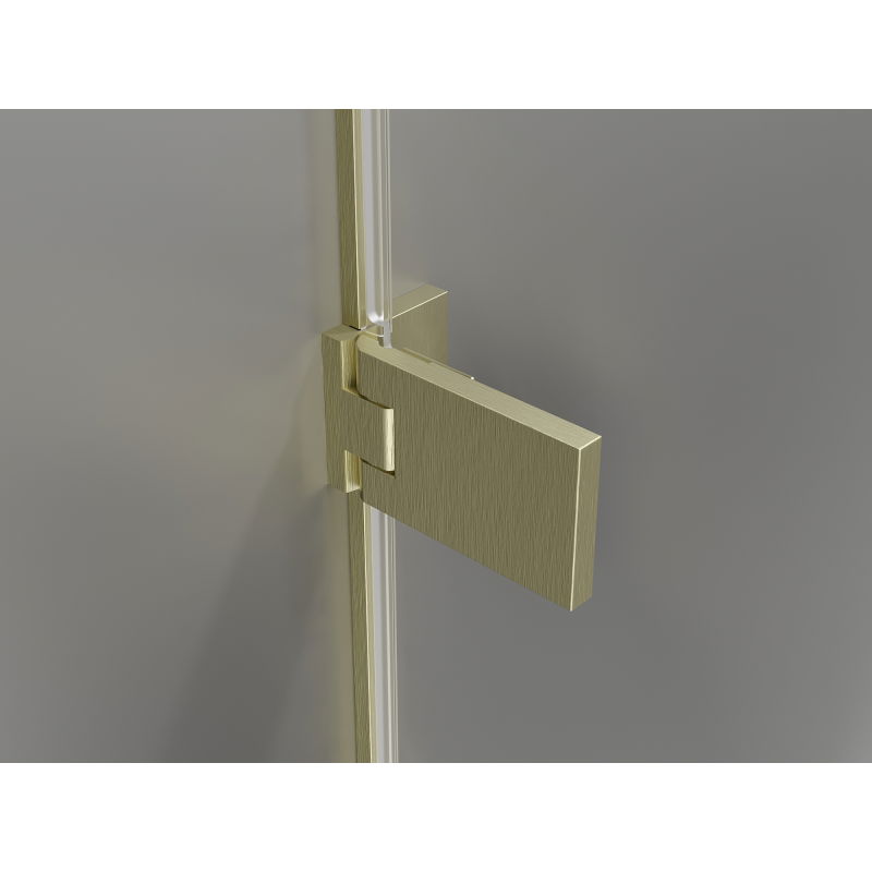 Mexen Lunar-F sulankstomos dušo durelės kairės 60 cm, skaidrios, auksinės šlifuotos - 836-060-000-55-00-L