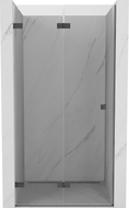 Mexen Lunar-F sulankstomos dušo durys, kairės 95 cm, skaidrios, šlifuotas ginklų pilkumo - 836-095-000-66-00-L