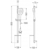 Mexen DQ17 stumdomas dušo komplektas, juodas - 785174581-70
