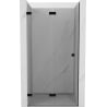 Mexen Lunar-F sulankstomos dušo durys, kairės, 85 cm, skaidrios, juodos - 836-085-000-70-00-L