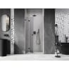 Mexen Lunar-F sulankiojamos kairinės dušo durys 90 cm, permatomos, ginklų metalas - 836-090-000-95-00-L