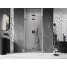 Mexen Lunar-F sulankiojamos kairinės dušo durys 90 cm, permatomos, ginklų metalas - 836-090-000-95-00-L