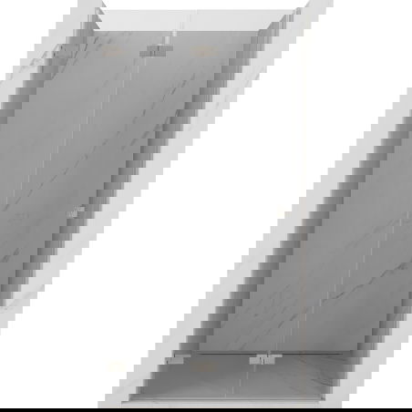 Mexen Lunar-F sulankstomos dušo durys, kairios 70 cm, permatomos, šlifuotas nikelis - 836-070-000-97-00-L