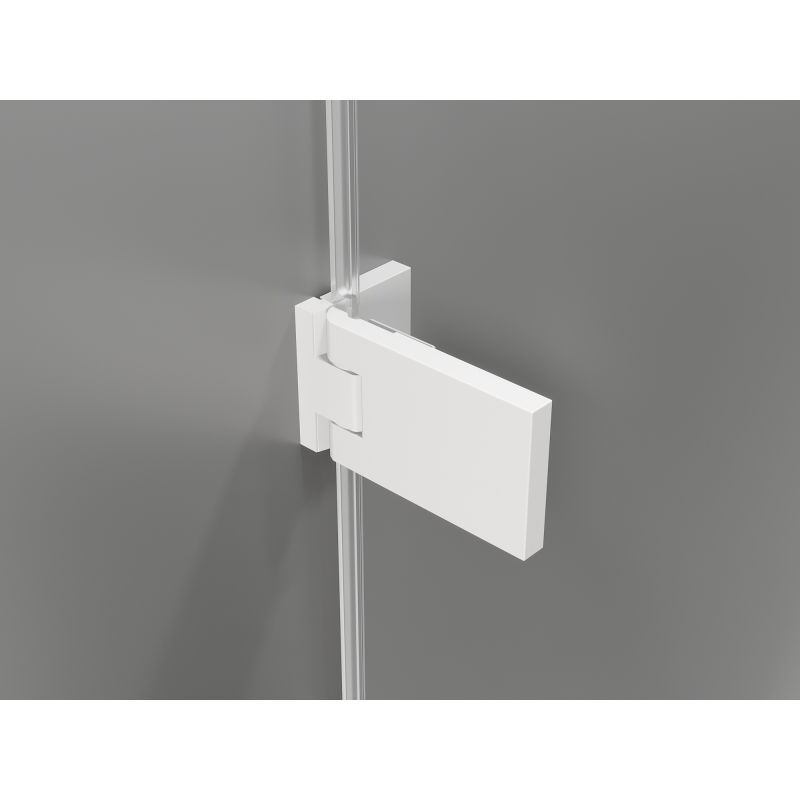 Mexen Lunar-F sulankstomos dušo durys, dešinės, 85 cm, skaidrios, baltos - 836-085-000-20-00-P