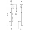 Mexen DQ22 stumdomas dušo komplektas, Juoda - 785224581-70
