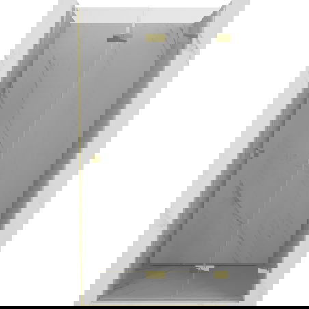 Mexen Lunar-F sulankstomos dešros durys dešinės 90 cm, skaidri, auksinės - 836-090-000-50-00-P