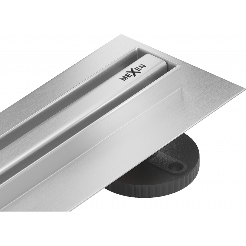 Mexen Flat 360° Slim 130 cm besisukantis linijinis nuotekis, inox - 1041130