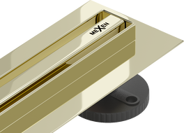 Mexen Flat 360° Slim pasukamas linijinis nutekėjimas 140 cm, auksinis - 1541140