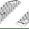 Mexen Rio kvadratinė dušo kabina 70 x 70 cm, permatoma, juoda + padėklas, baltas - 860-070-070-70-00-4510