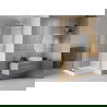 Mexen Rio kvadratinė dušo kabina 70 x 70 cm, Šerkšnas, Chromo + dušo padėklas Rio, Balta - 860-070-070-01-30-4510
