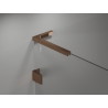 Mexen Lunar L dešinė pakreipiamos dušo durys 105 cm, skaidrios, rožinis auksas - 834L-105-000-60-00-P