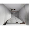 Mexen Lunar L dešinė pakreipiamos dušo durys 105 cm, skaidrios, rožinis auksas - 834L-105-000-60-00-P