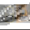 Mexen Rio kvadratinė dušo kabina 70 x 70 cm, matinė, auksinė + Rio padėklas, baltas - 860-070-070-50-30-4510