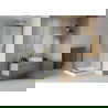 Mexen Rio kvadratinė dušo kabina 70 x 70 cm, matinė, auksinė + Rio padėklas, baltas - 860-070-070-50-30-4510