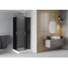 Mexen Rio kvadratinė dušo kabina 70 x 70 cm, grafitas, chromas + padėklas, baltas - 860-070-070-01-40-4510