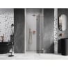Mexen Lunar L dešinės pusės atveriamos dušo durys 80 cm, skaidrios, šlifuotas varis - 834L-080-000-65-00-P