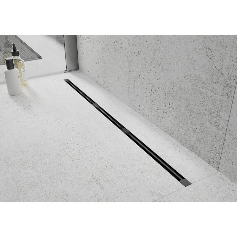 Mexen Flat 360° Super Slim linijinis rotacinis nutekėjimas 100 cm, Juoda - 1751100