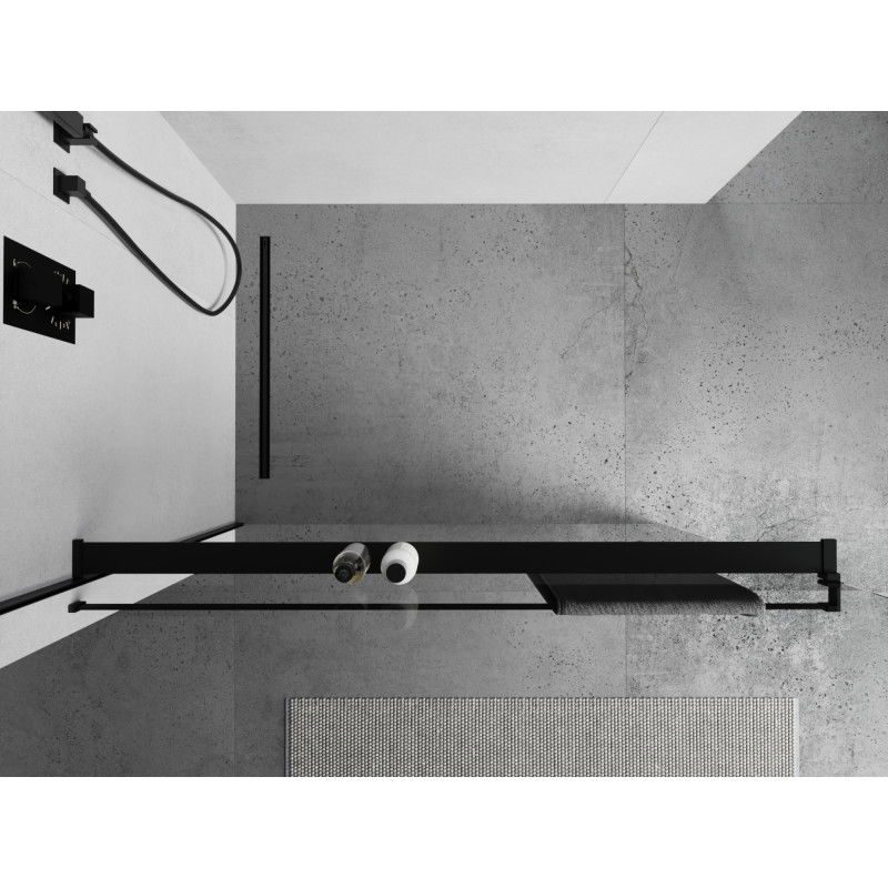 Mexen lentyna dušo sienelei su rankšluosčių laikikliu, juoda - 800-02-70