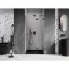 Mexen Lunar L 80 cm atveriamos dešinės dušo durys, skaidrios, juodos - 834L-080-000-70-00-P