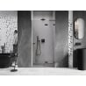 Mexen Lunar L 80 cm atveriamos dešinės dušo durys, skaidrios, juodos - 834L-080-000-70-00-P