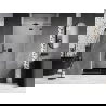 Mexen Lunar L dešinės pusės dušo durys, 120 cm, permatomos, juodos - 834L-120-000-70-00-P
