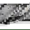 Mexen Lunar L dešinės atveriamos dušo durys 130 cm, skaidrios, gun metal - 834L-130-000-95-00-P