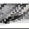 Mexen Lunar L dešinės atveriamos dušo durys 130 cm, skaidrios, gun metal - 834L-130-000-95-00-P