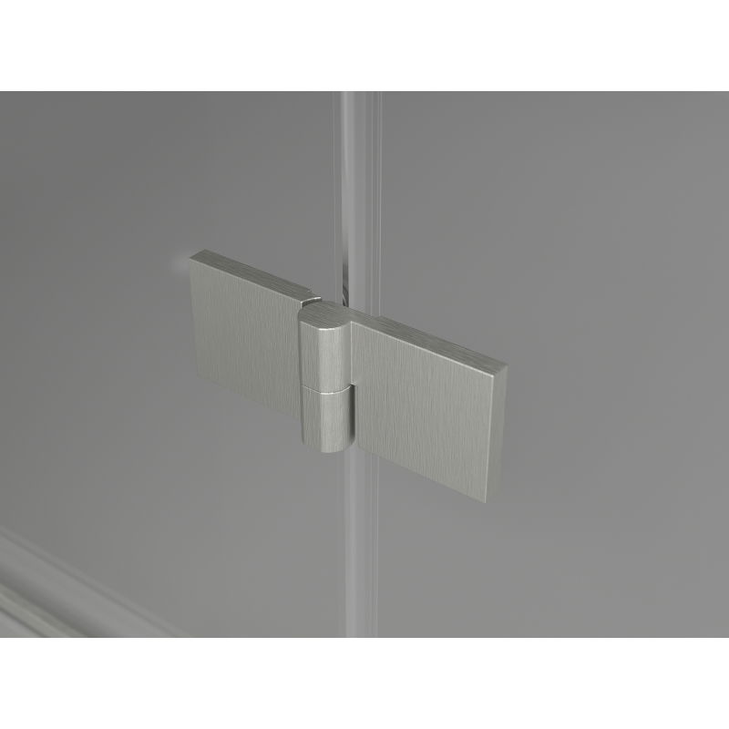 Mexen Lunar L dešinės pusės dušo durys 70 cm, permatomos, šlifuoto nikelio - 834L-070-000-97-00-P