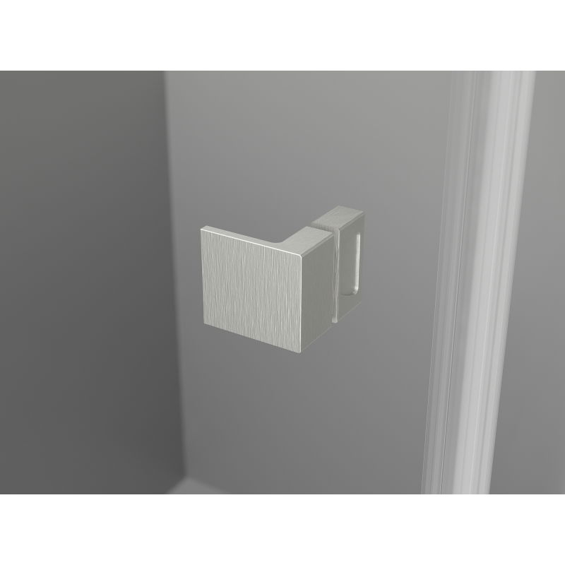 Mexen Lunar L dešrinės durys vonios dušui dešinės 130 cm, skaidrios, šlifuotas nikelis - 834L-130-000-97-00-P