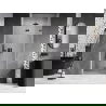Mexen Lunar-F sulankstomos dešinės dušo durys 80 cm, skaidrios, šukuotas ginklų pilkas - 836-080-000-66-00-P