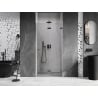 Mexen Lunar-F sulankstomos dušo durys dešinės 85 cm, skaidrios, gun gray šlifuotos - 836-085-000-66-00-P