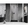 Mexen Lunar-F sulankstomos dušo durys dešinės 85 cm, skaidrios, gun gray šlifuotos - 836-085-000-66-00-P