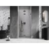 Mexen Lunar-F sulankstomos dušo durys dešinės 85 cm, skaidrios, gun gray šlifuotos - 836-085-000-66-00-P