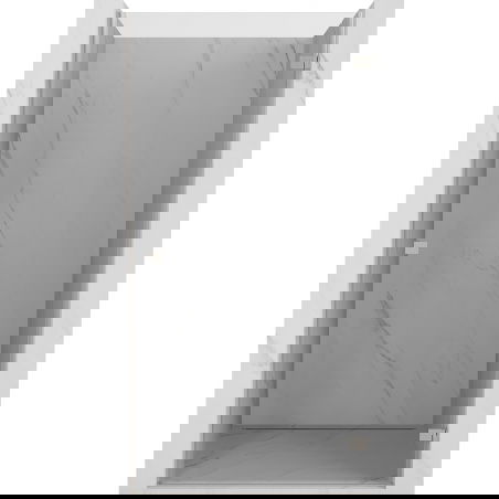 Mexen Lunar-B dešinės pusės dušo durys 75 cm, skaidrios, šlifuotas nikelis - 832-075-000-97-00-P