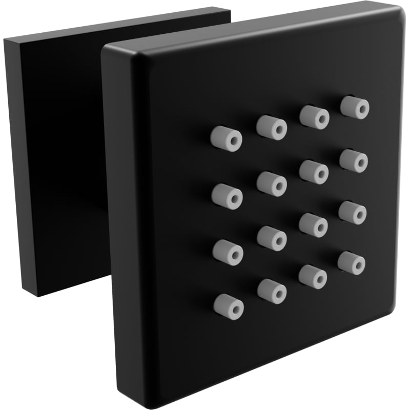 Mexen Cube ant sienos montuojamas šoninis purkštukas, juodas - 79360-70