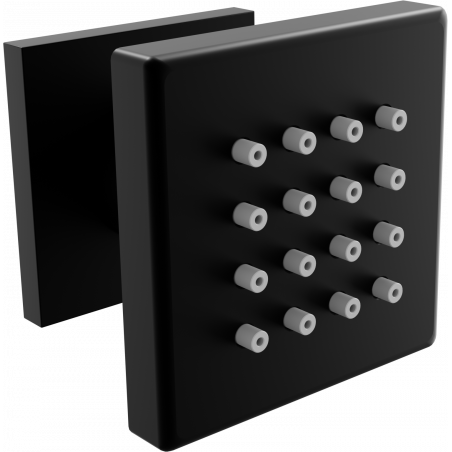 Mexen Cube ant sienos montuojamas šoninis purkštukas, juodas - 79360-70