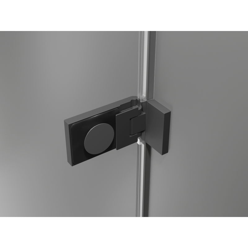 Mexen Lunar-F dušo durys, sulankstomos dešinė pusė 85 cm, skaidrios, gun metal - 836-085-000-95-00-P