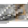 Mexen Rio pusapvalė dušo kabina 70 x 70 cm, šerkšno stiklas, auksinė - 863-070-070-50-30