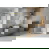 Mexen Rio pusapvalė dušo kabina 70 x 70 cm, šerkšno stiklas, auksinė - 863-070-070-50-30
