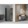 Mexen Rio pusrutulinė dušo kabina 80 x 80 cm, grafitas, auksinė - 863-080-080-50-40