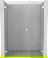 Mexen Lunar-B L dušo durys, varstomos kairėje 130 cm, skaidrios, baltos - 832SL-130-050-20-00-L