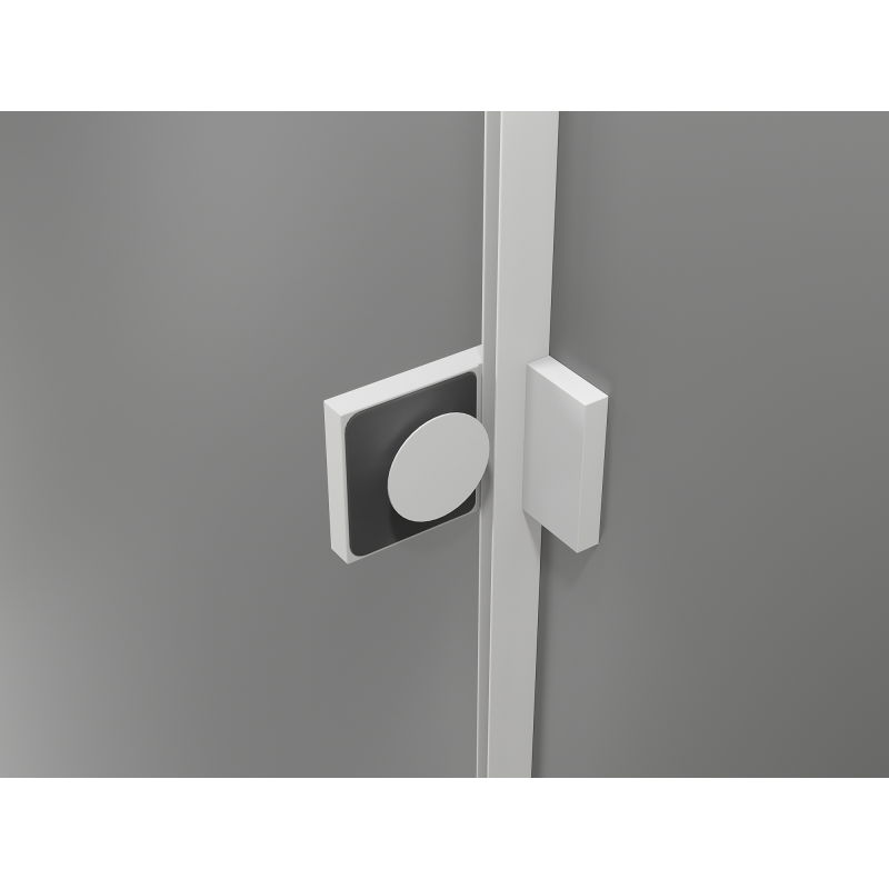 Mexen Lunar-B L kairiųjų durų dušo durys 150 cm, skaidrios, baltos - 832SL-150-050-20-00-L